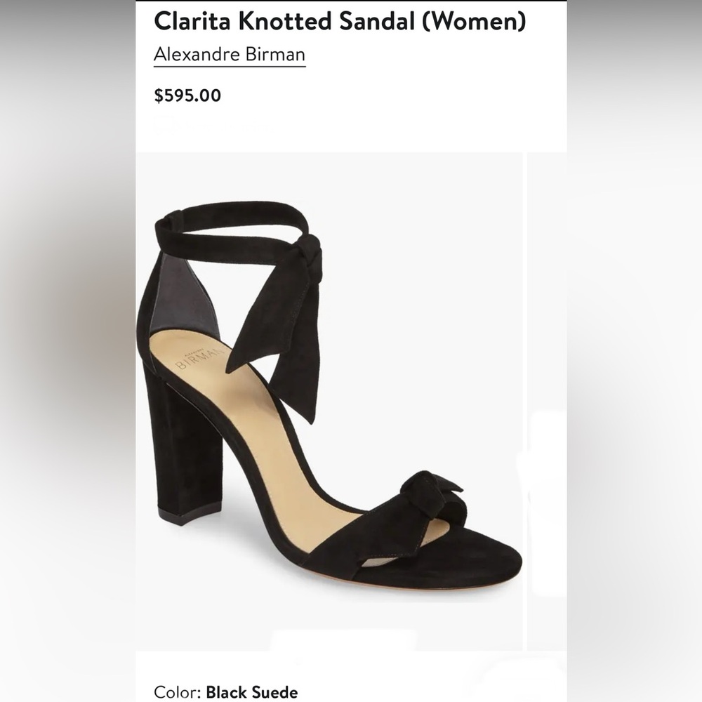 Alexandre Birman- Clarita w block heel Black suede size 7.5, NWT!! 😎🤩